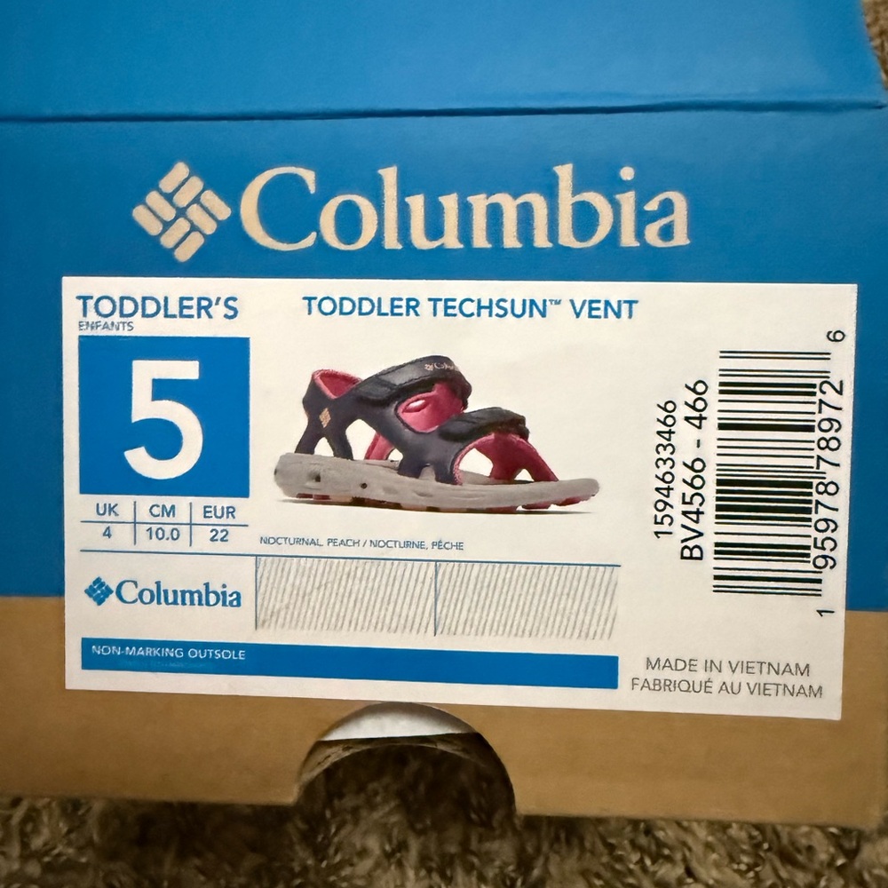 Columbia toddler sandal, size 5